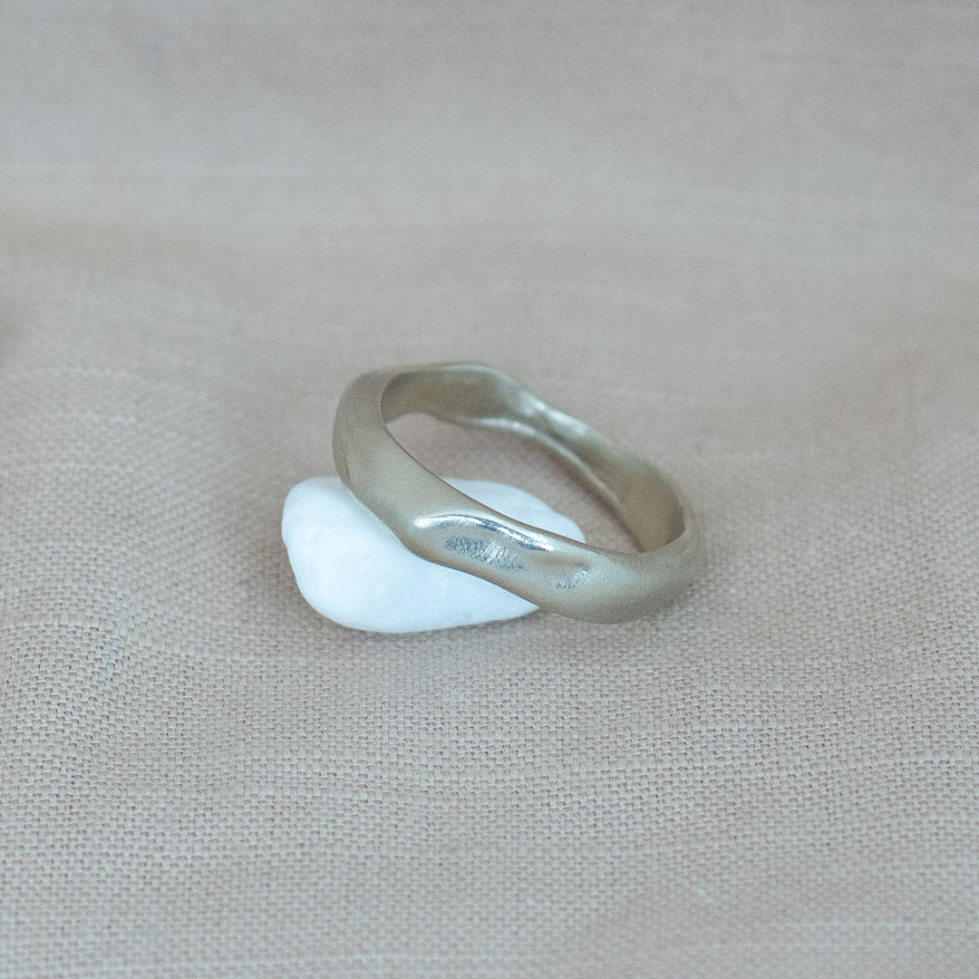 Wabi Sabi Band - 14k White Gold - 5mm