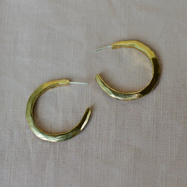Textured Hoops - Bronze