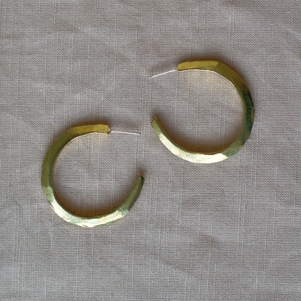 Textured Hoops - Bronze