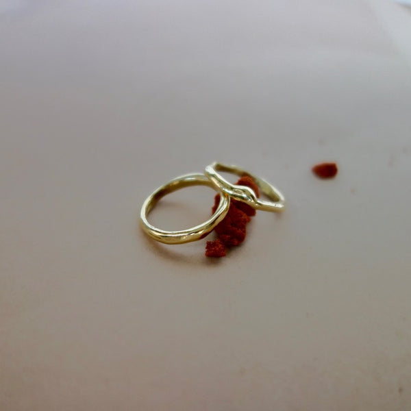 Organic Stacking Ring Set - Bronze
