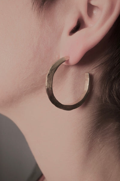 Textured Hoops - Bronze