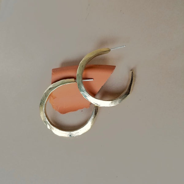 Textured Hoops - Bronze