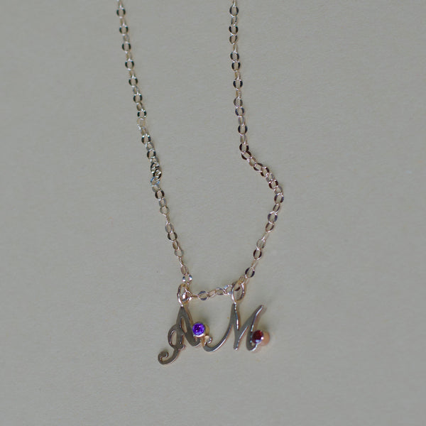 Custom Initial Charm Necklace