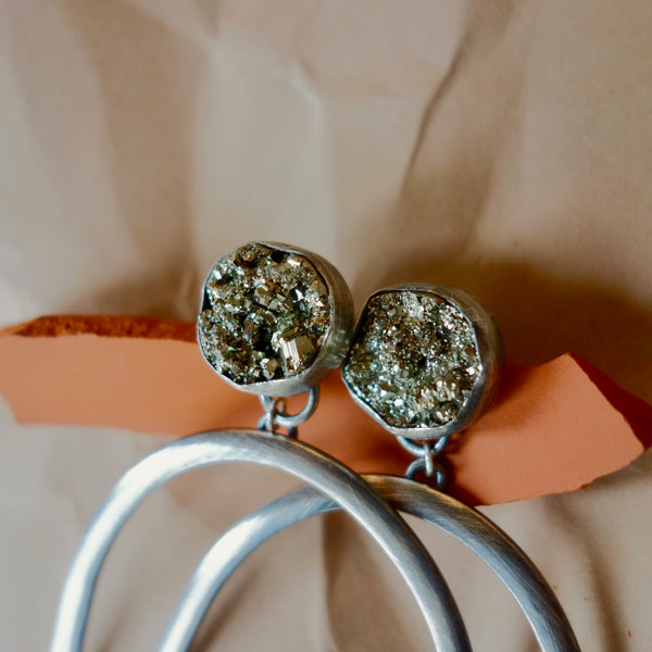 Pyrite Arch Earrings