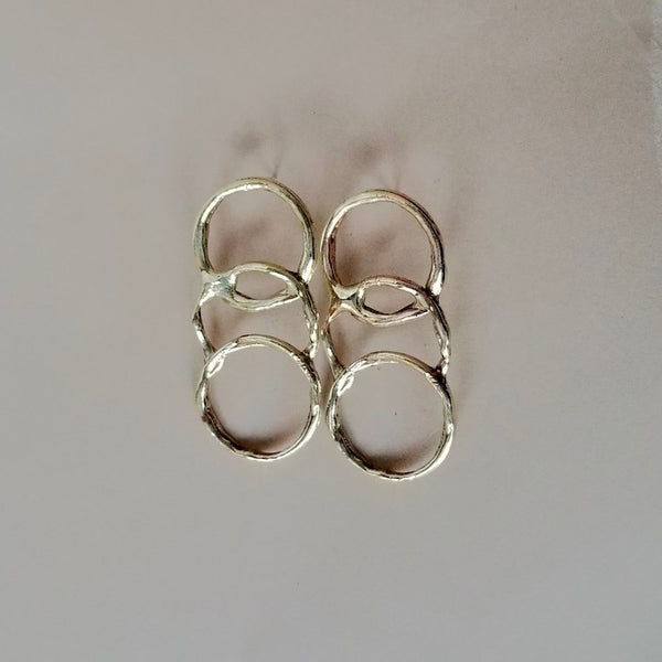 Molten Earrings - Bronze or Silver