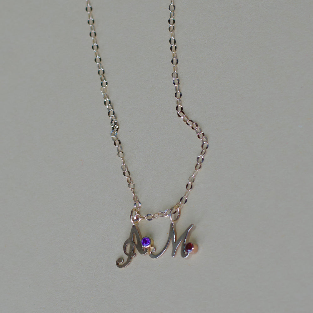 Custom Initial Charm Necklace – Redbud Jewelry1