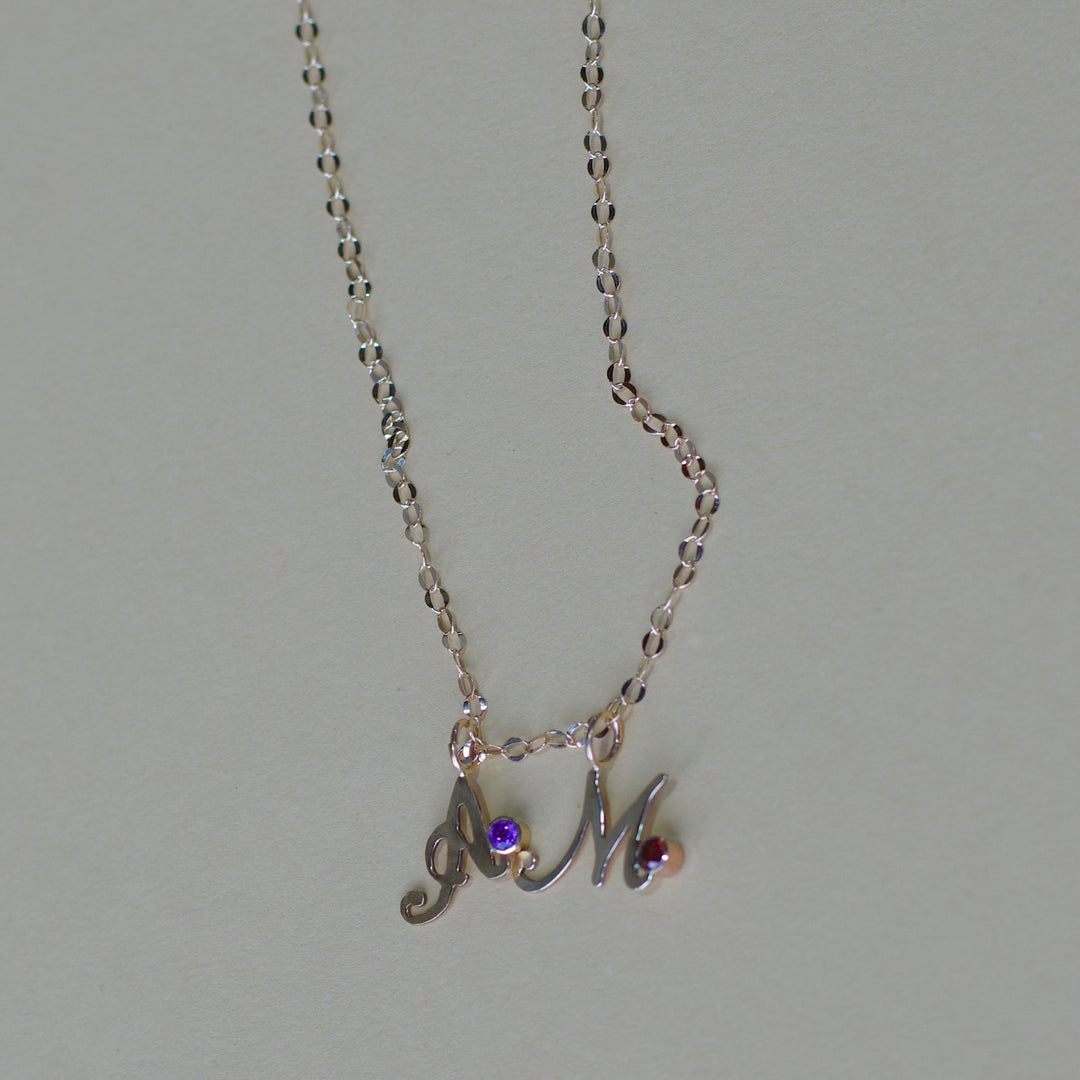 Custom Initial Charm Necklace